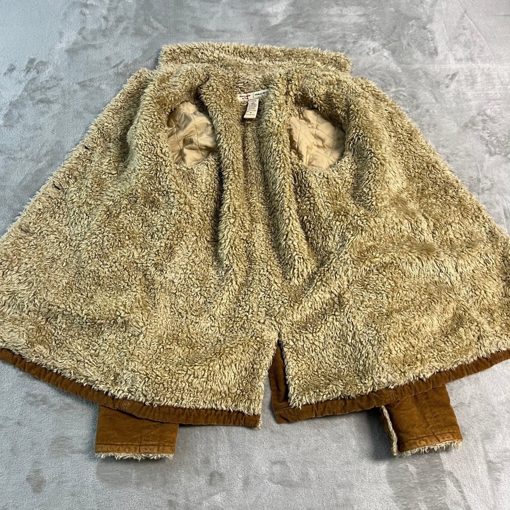 Vintage Abercrombie & Fitch Penny Lane Womens M Sherpa Lined Velvet Jacket Brown - Picture 7 of 12